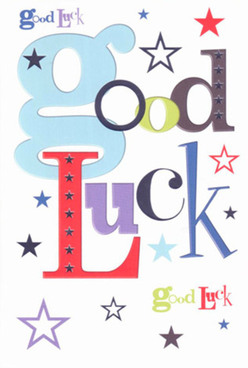 Evoking the creative vibrancy that pulses through Camberwell, this good luck card radiates with positivity and charm-its message crafted as thoughtfully as a hand-tied bouquet for a neighbour on Grove Lane. Dominating the crisp white background, the enchanting baby-blue 'g' anchors a composition alive with personalities: robust reds, deep violets, and lively moss greens, each letter bringing a unique flair, like the diverse blooms found on a Saturday morning stroll through Camberwell Green Market. Across the card, whimsical stars are scattered with joyful abandon in a chorus of indigo, navy, and delicate lavender-echoes of both the neighbourhood's bustling energy and the calm of nearby Ruskin Park at twilight. The variety of fonts and the energetic palette deliver more than a simple wish; they carry forward a wave of support and shared anticipation, much as you'd feel passing a friend their favourite bunch of blooms. The quality card stock, smooth beneath the fingertips, invites a sense of connection-tangible encouragement for life's important steps, be it a new home, a promotion, or the start of something unknown. Delivered with the same fresh care as a Camberwell Flowers arrangement, this card brings a piece of our local heart to every milestone worth celebrating.